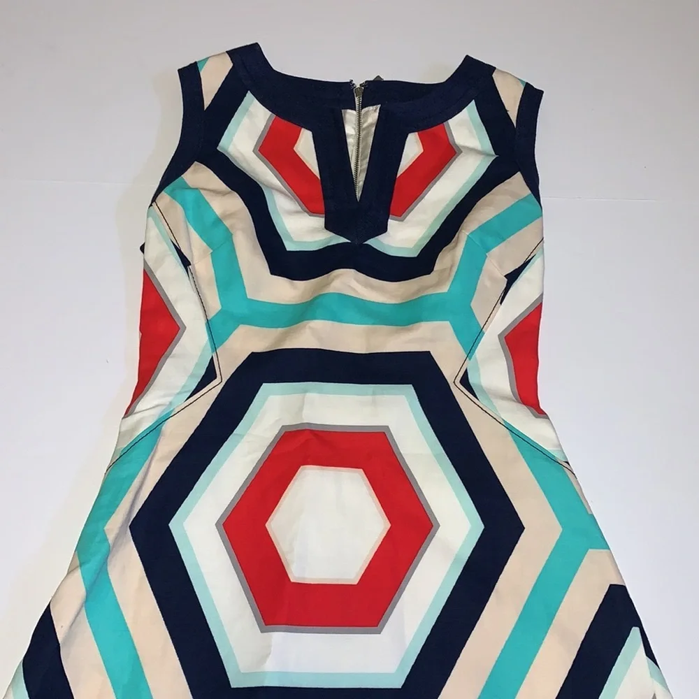 Kate Spade Multicoloured Geometric Print Dress - Women’s Size 4 - Picture 2 of 7